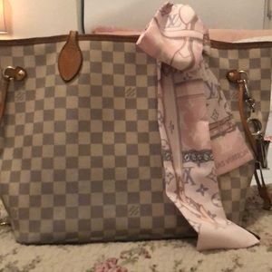 Authentic LV Damier Azur MM Neverfull